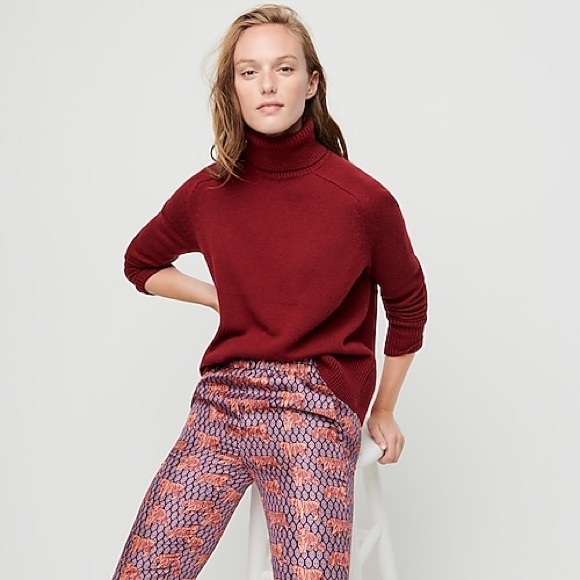 J.Crew cashmere boyfriend turtleneck sweater AD352 - Picture 1 of 11